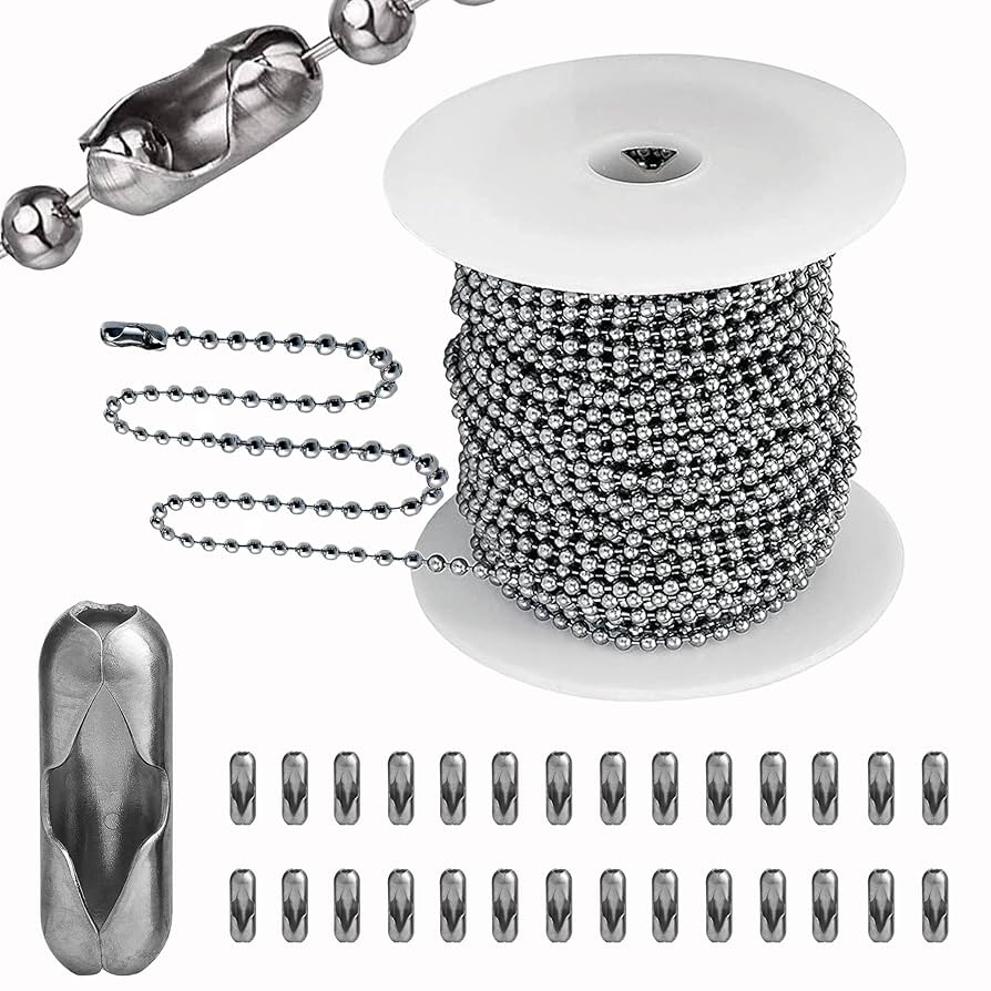 Amazon.com: Ball Bead Chain, 55ft Stainless Steel Chain Ball